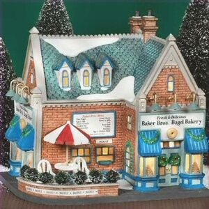 Dept 56 “Baker Bros. Bagel Bakery”,  Retired in 2002, Excellent condition ~ NWOT